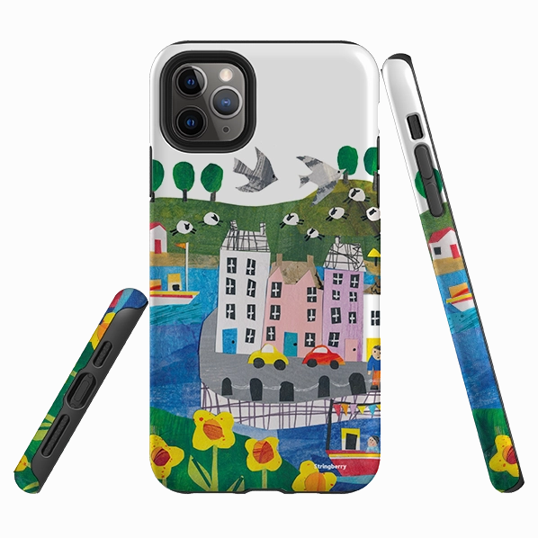 Stylish Finish Texture iPhone Tough Case - Countryscape V By Tracey English