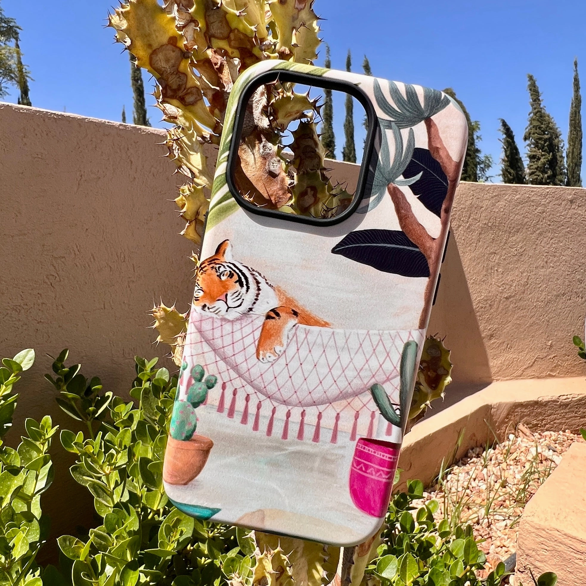 iPhone Tough Case - Tiger Hammock By Bex Parkin Slim Comfort Premium Craft