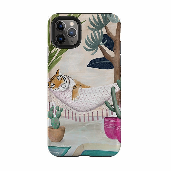 Rugged Pattern Design iPhone Tough Case - Tiger Hammock By Bex Parkin