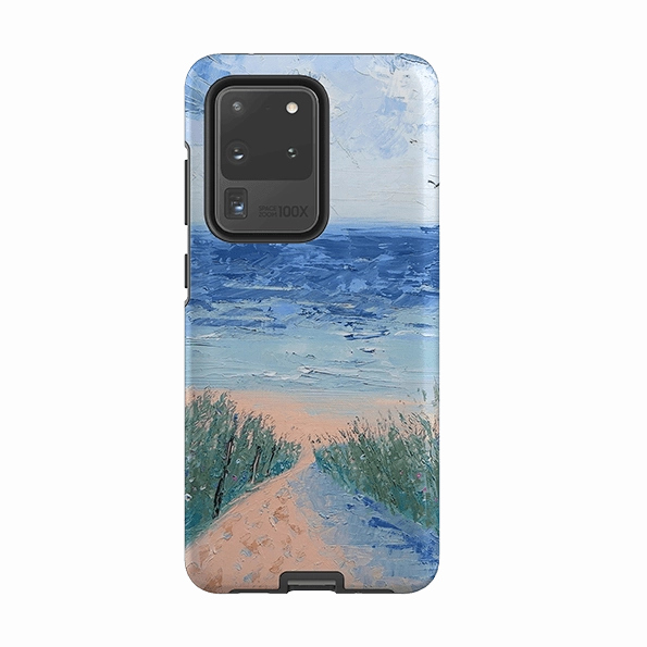 Frosted surface Flexible Touch Samsung Tough Case - Beach Path By Mary Stubberfield