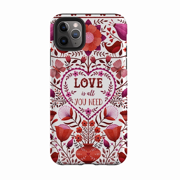 Luxury Finish Texture Trendy Layer iPhone Tough Case - Love Is All You Need By Suzy Taylor