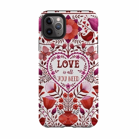 Luxury Finish Texture Trendy Layer iPhone Tough Case - Love Is All You Need By Suzy Taylor
