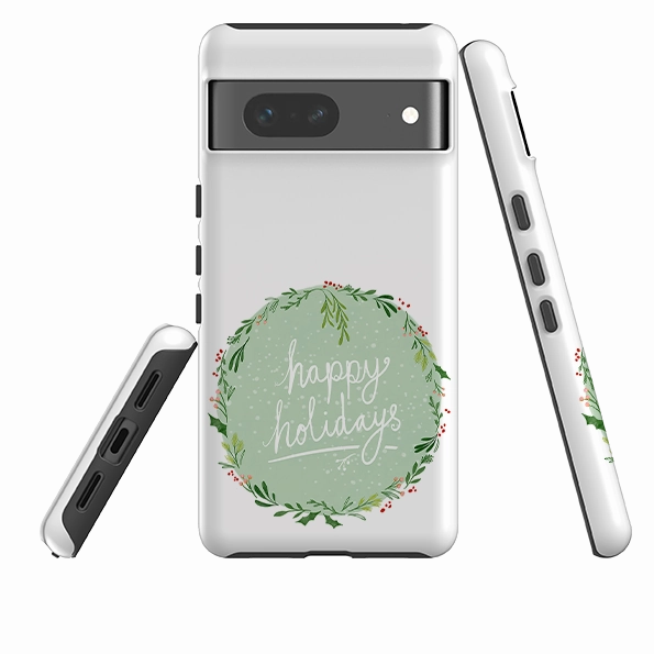 Google Tough Case - Happy Holidays By Katherine Quinn Rugged Finish Vivid Coloration