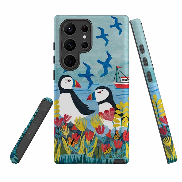 Daily Carry Samsung Tough  Case - Puffins By Tracey English