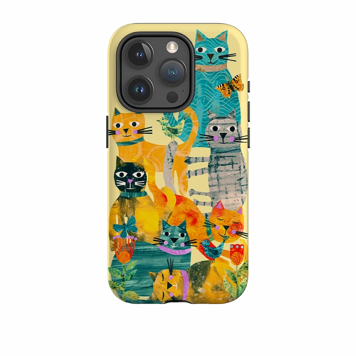 Modern Pattern Layer iPhone Case - Cat Party III By Tracey English