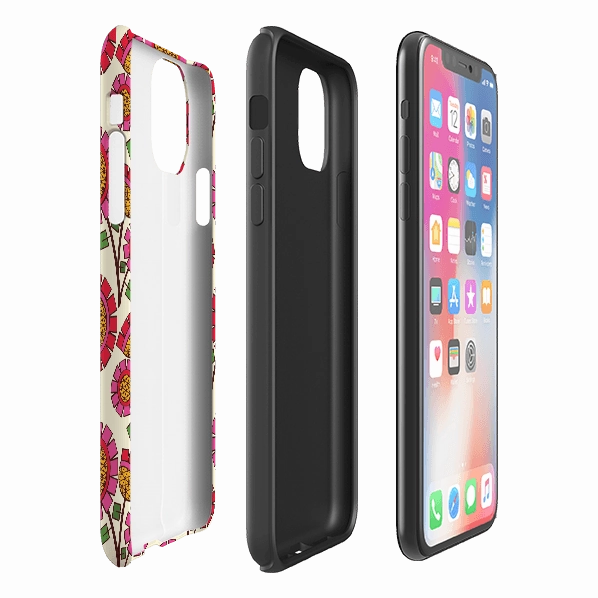 iPhone Tough Case - Pop Flower By Amelia Bowman Premium Quality
