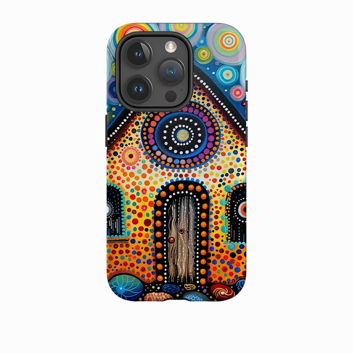 iPhone Case - Folk Art House III Soft Edge Full Coverage