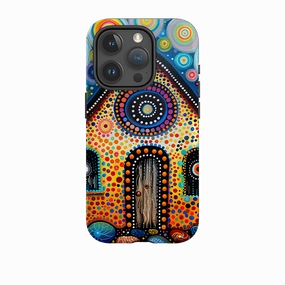iPhone Case - Folk Art House III Soft Edge Full Coverage