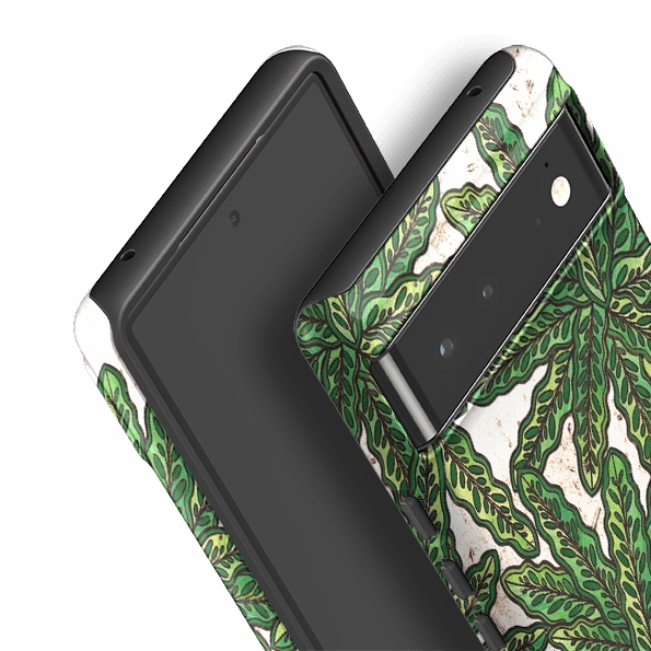 Trendy Layer Minimal Surface Google Tough Case -  Green Floral By Amelia Bowman