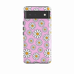 Unique Artwork Sleek Build Google Tough Case -  Pink Daises