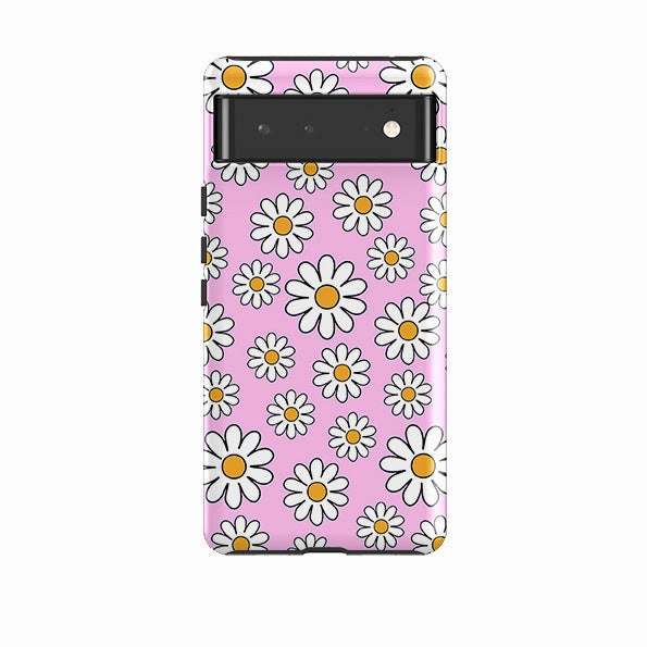 Unique Artwork Sleek Build Google Tough Case -  Pink Daises