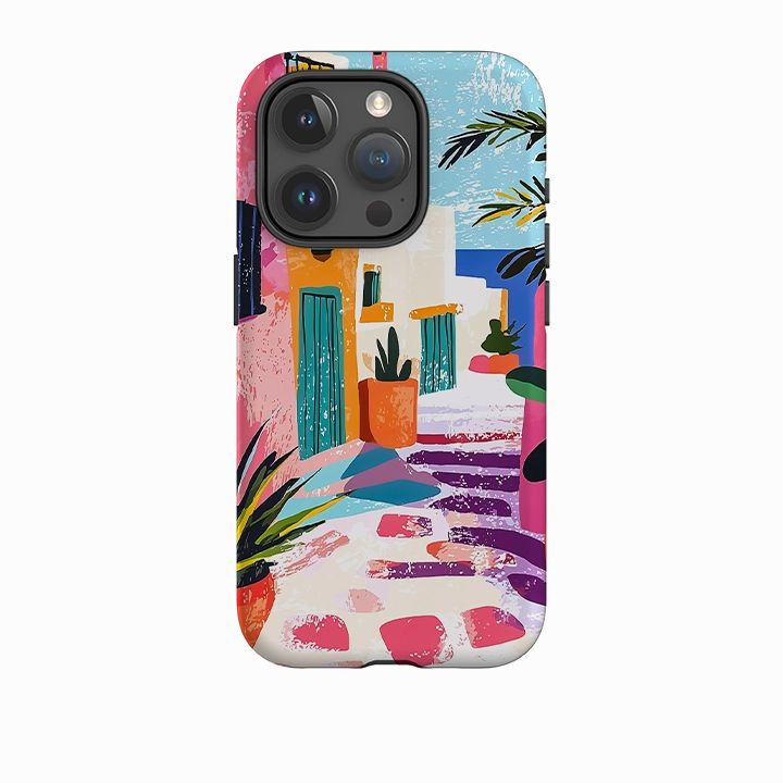 Simple Texture Durable Edge Finish iPhone Case - Marbella