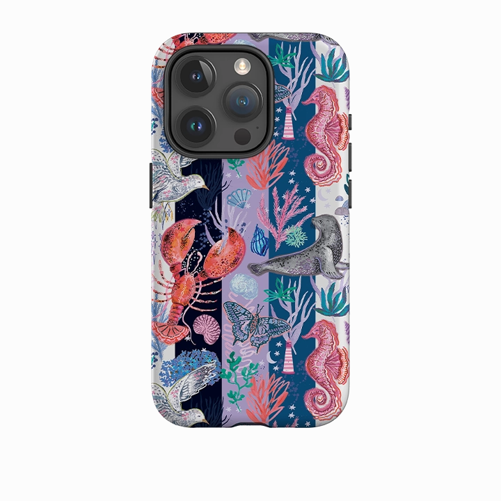 Flexible Detail Design Port Protection iPhone Case - Coastal Calling Stripe III By Emma Frances Grant
