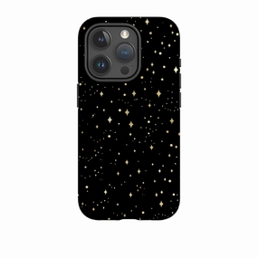 iPhone Tough Case - Black Cosmos Clear Frame Modern Build