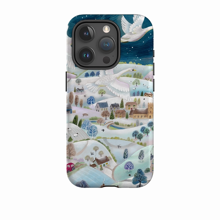 iPhone Tough Case - Winter Swans By Bex Parkin Hybrid Texture Compact Texture