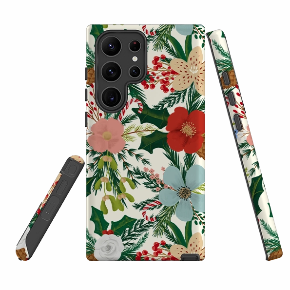 Samsung Tough Case - Christmas Florals By Abby Jacobs Elegant Style Glossy surface