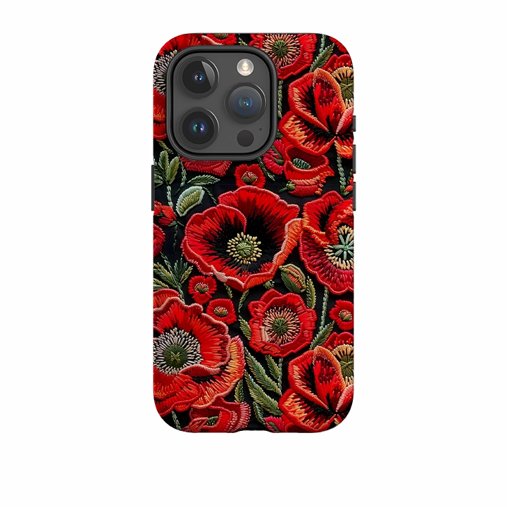 Soft Pattern Layer Modern Texture iPhone Case - Poppy Love III
