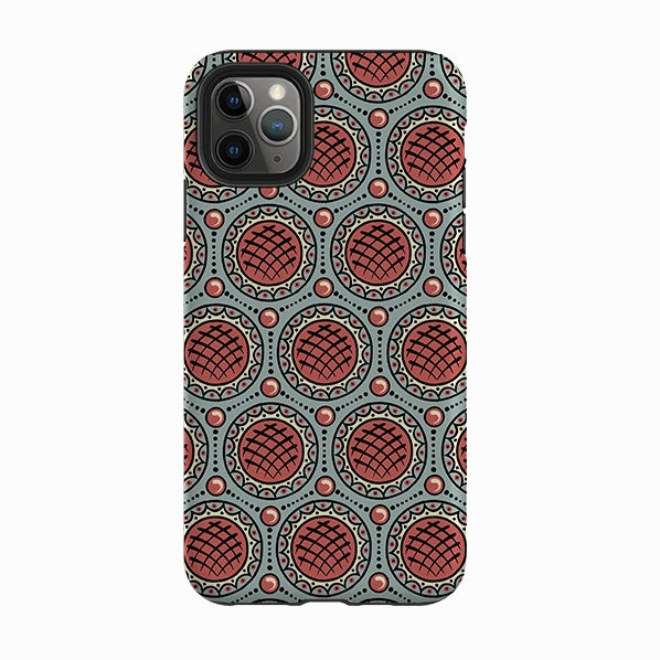 Comfort Layer Texture Classic Pattern iPhone Tough Case - Charleston Red By Cressida Bell