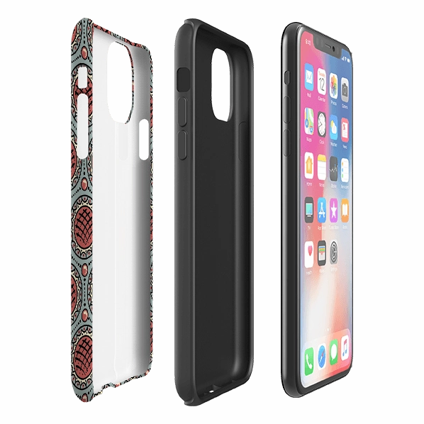 iPhone Tough Case - Charleston Red By Cressida Bell Comfort Edge Texture