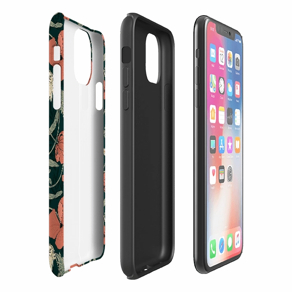 Clear Pattern Car Accessory iPhone Tough Case - Woodcroft