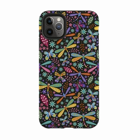 iPhone Tough Case - Dragonflies Multi By Suzy Taylor Matte Guard