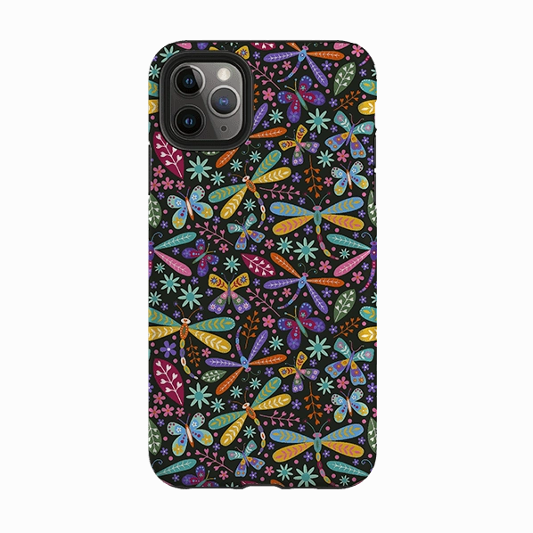 iPhone Tough Case - Dragonflies Multi By Suzy Taylor Matte Guard