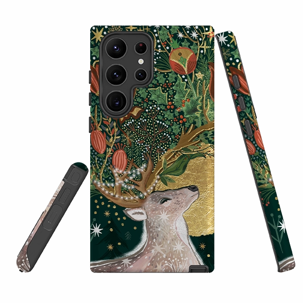 Samsung Tough Case - Winter Deer I By Emma Frances Grant Car Accessory Ultra light