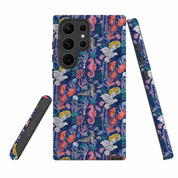 Flexible Comfort Samsung Tough  Case - Coastline Pattern C By Emma Frances Grant