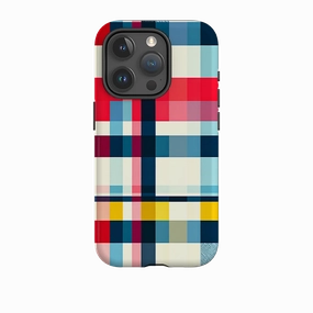 Light Design Rugged Pattern Design iPhone Tough Case - Cancun Gingham