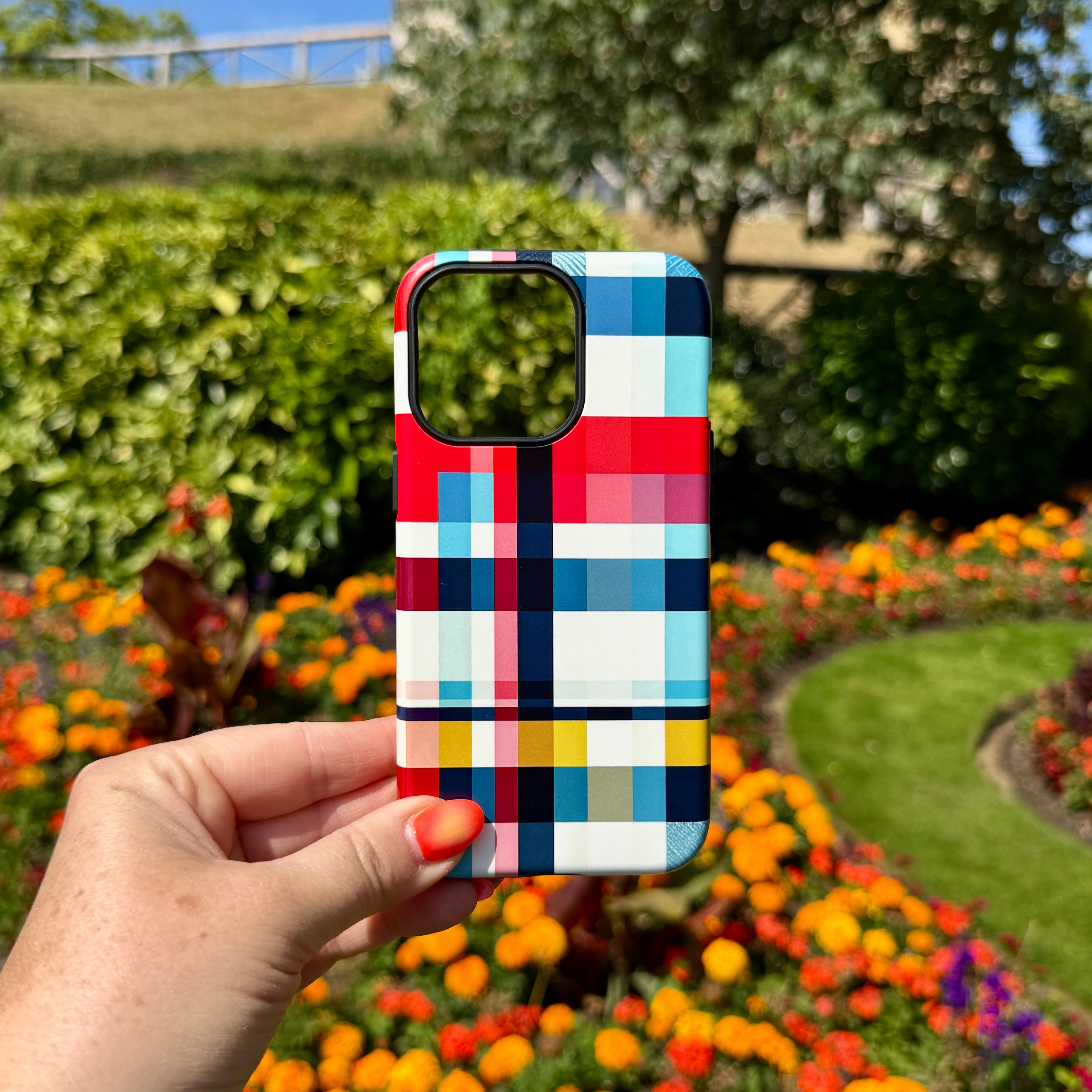 Durable Design iPhone Tough Case - Cancun Gingham