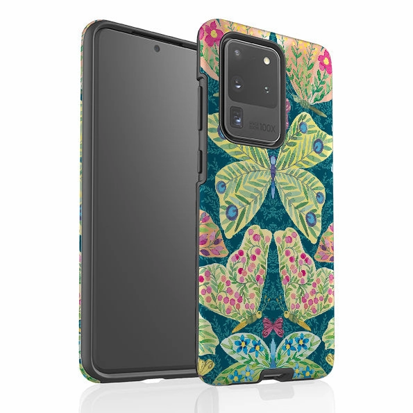 Protective Detailing Edge Minimal Pattern Texture Samsung Tough Case - Butterflies By Elisabeth Haager