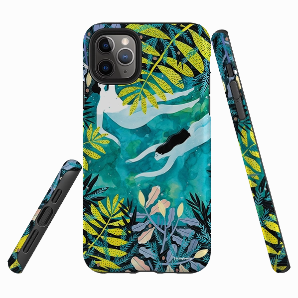 premium design iPhone Tough Case - Night Swimming By Madalina Andronic