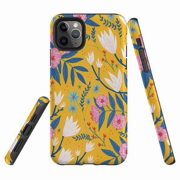 iPhone Tough Case - Magnolias By Lee Foster Wilson Hybrid Finish Texture