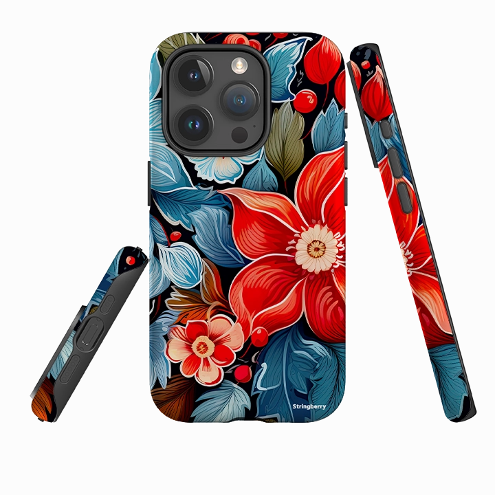 Classic Look iPhone Tough Case - Red Bells