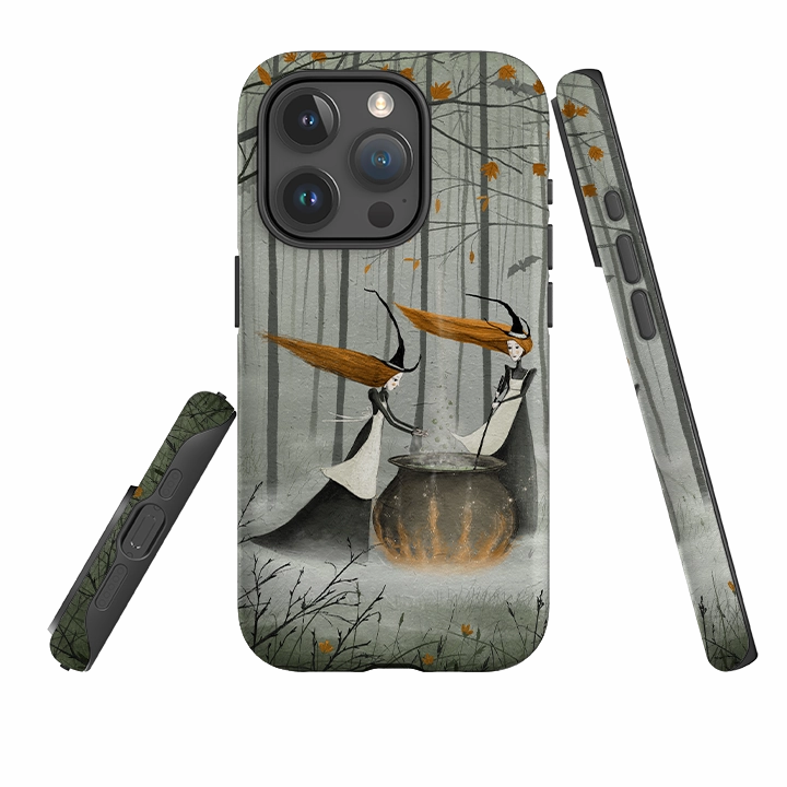 Raised Bezels iPhone Tough Case - Witches Brew By Maja Lindberg