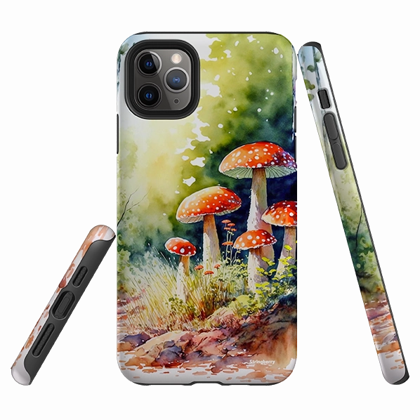 Slim Design Bold Look iPhone Tough Case - Mushroom Colour IV