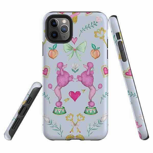 Artistic Design Light Edge iPhone Tough Case - Pink Poodle Parlour Powder By Catherine Rowe