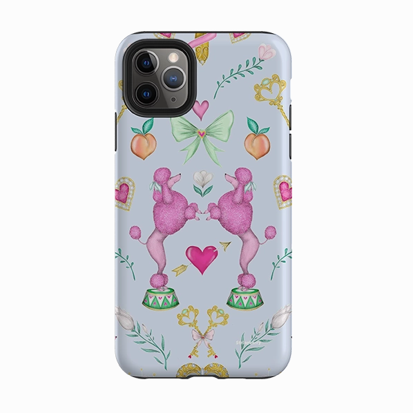 iPhone Tough Case - Pink Poodle Parlour Powder By Catherine Rowe Universal Fit Heat resistant
