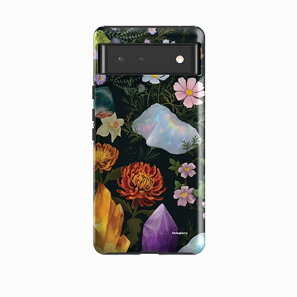 Google Tough Case -  Crystal Flowers By Anna Stead Matte Surface Gradient Finish