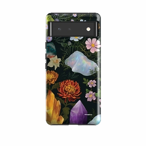 Google Tough Case -  Crystal Flowers By Anna Stead Matte Surface Gradient Finish