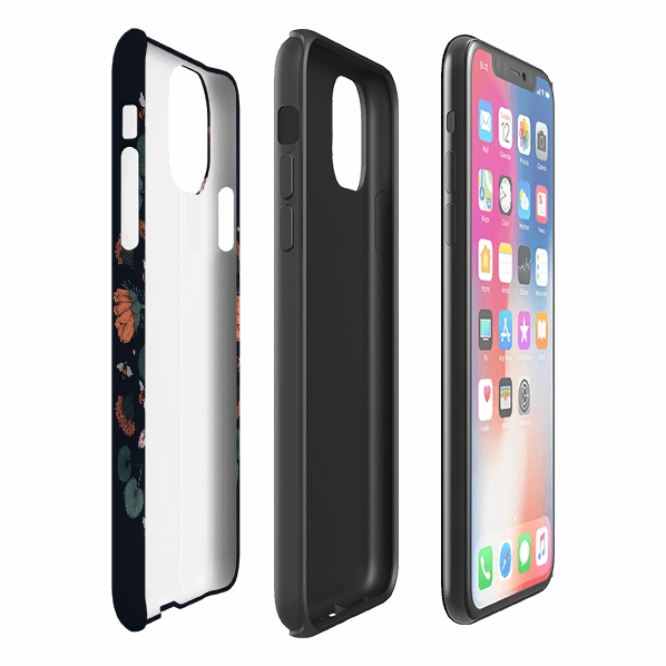 iPhone Tough Case - Floral By Jade Mosinski Flexible Material Modern Grip Design