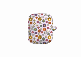 Mixed Daisies Airpod Case ( Gen 1 & 2 ) airpods case for outdoors shockproof neon silicone shell