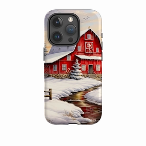 iPhone Tough Case - Winter Barn Comfort Layer Texture Soft Design