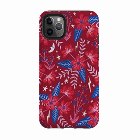 iPhone Tough Case - Red Moon Garden By Lee Foster Wilson Elegant Touch