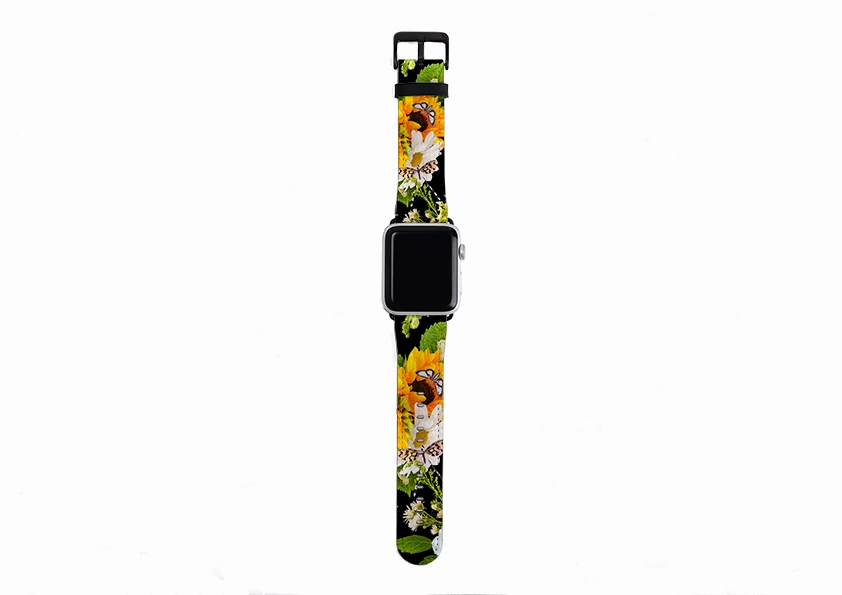 Sunlife Black Apple Watch Strap Trendy Outdoor Look Minimal Sporty Look