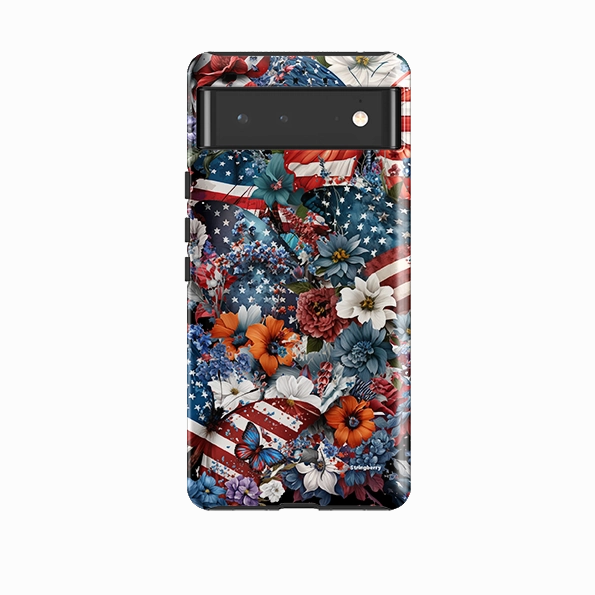 Google Tough Case -  US Floral II Protective Fit