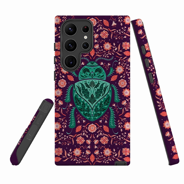 Vivid Detail Texture Flexible Detail Design Samsung Tough Case - Beetle By Jenny Zemanek