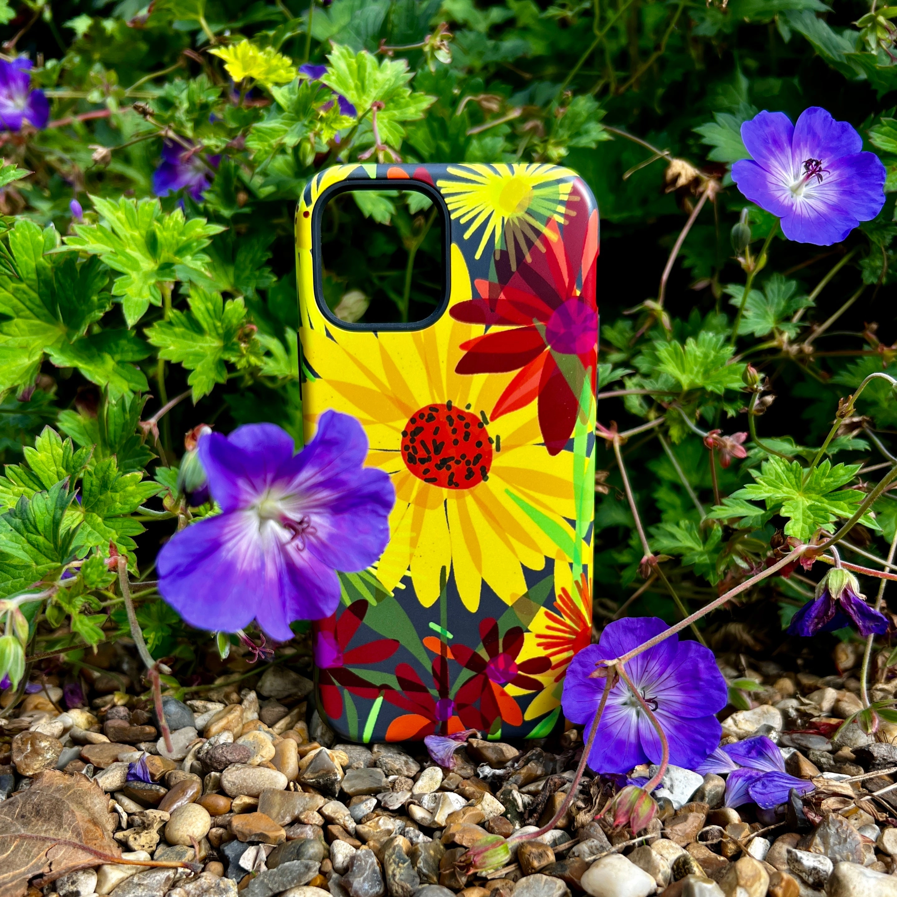 Sleek Edge Design iPhone Tough Case - Sunflowers By Sarah Campbell