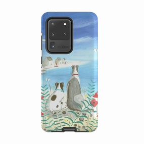 Samsung Tough Case - Beach Dogs By Mary Stubberfield Durable Build Quality