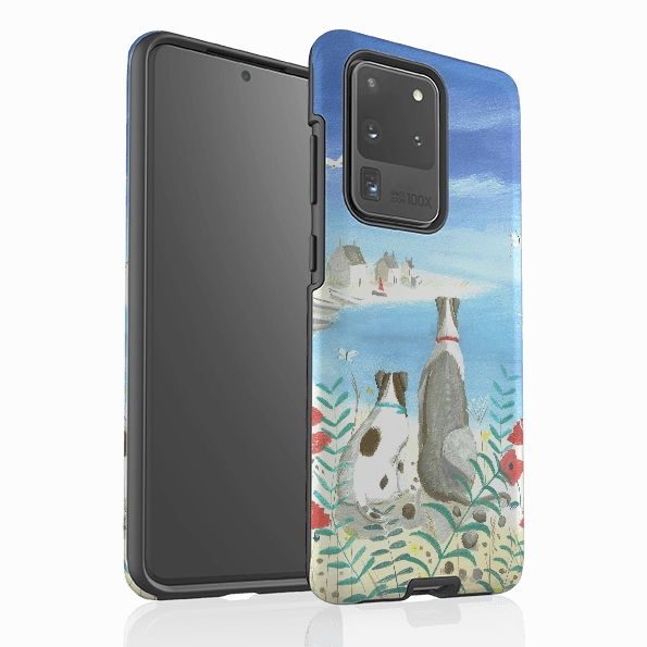 Soft Finish Samsung Tough Case - Beach Dogs By Mary Stubberfield